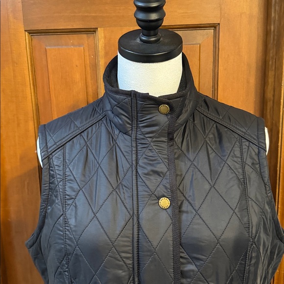 Barbour Black Quilted Vest Size 12 - Picture 4 of 10